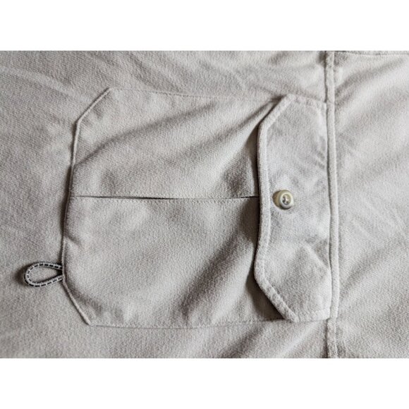 Cabelas Mens XL Tan Soft Long Sleeve ButtonUp Fishing Shirt Pockets Outdoor Gear - Picture 6 of 8